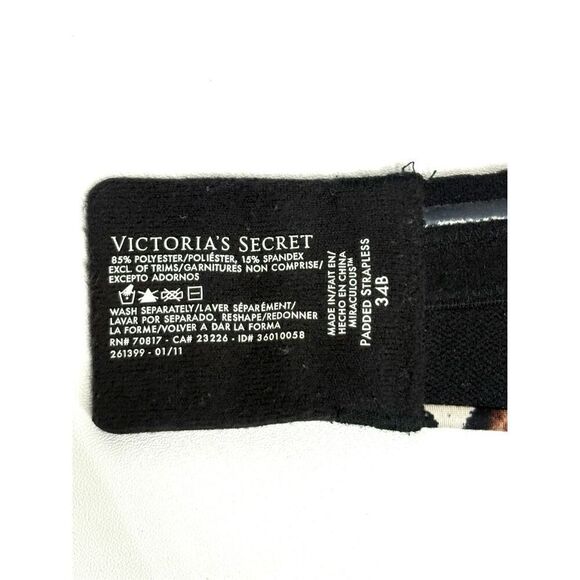 Victoria’s Secret Very Sexy Bombshell Push Up Convertible Bra Leopard Padded 34B - Picture 3 of 3